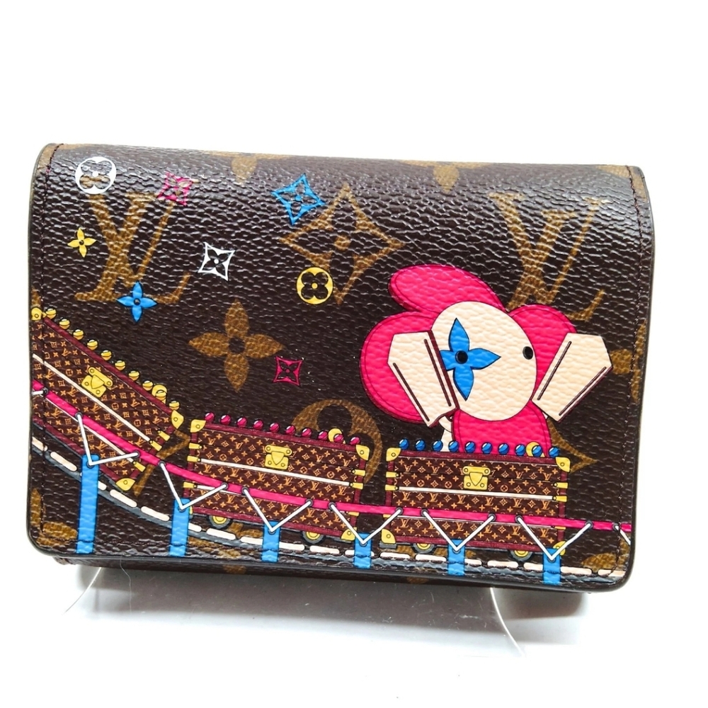 Louis Vuitton Victorine Christmas Animation Wallet Monogram Rose Pivoine